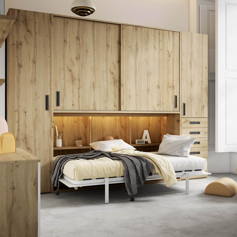 Cama abatible con armarios corredera
