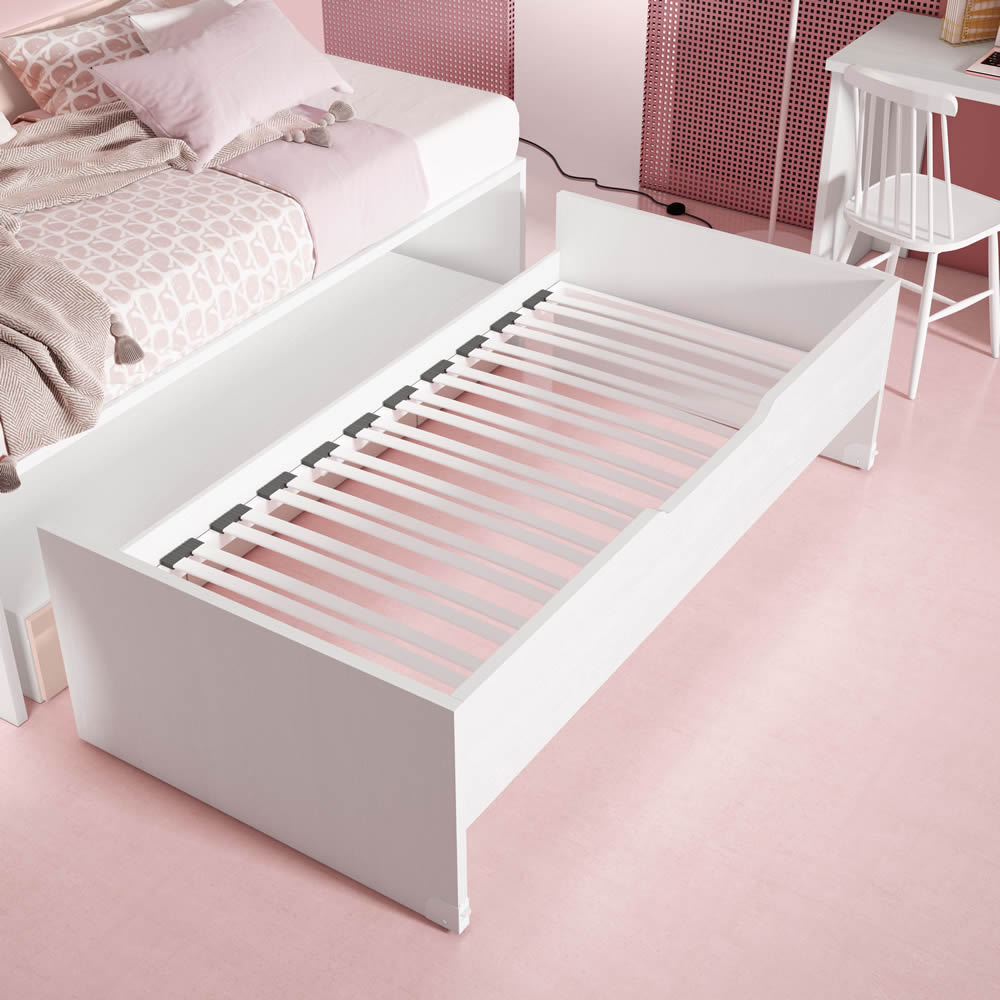 Cama compacta con cajones guia y freno